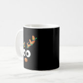 Mug Christmas Cute Reindeer Face Antlers Wrapped In Li (Devant gauche)