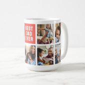 Mug Christmas Elmo | Meilleur papa - Collage photo (Devant droit)