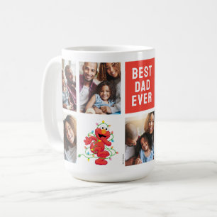 Mug Christmas Elmo   Meilleur papa - Collage photo