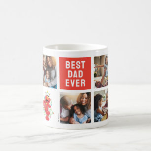 Mug Christmas Elmo Meilleur papa - Collage photo