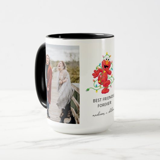 Mug Christmas Elmo | Meilleurs Amis - Photo (Devant gauche)