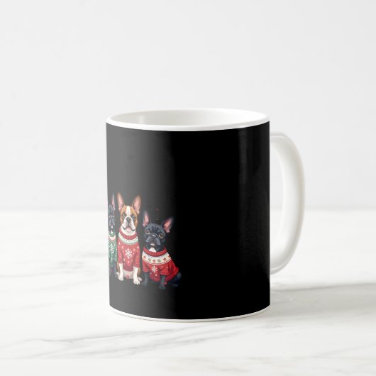 Mug Christmas French Bulldogs Xmas Frenchie Dog 4 (Devant droit)