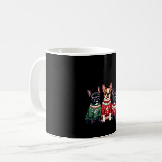 Mug Christmas French Bulldogs Xmas Frenchie Dog 4 (Devant gauche)