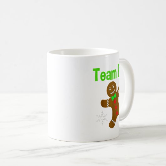 Mug Christmas Gender Reveal Gingerbread Cookie Team Bo (Devant droit)