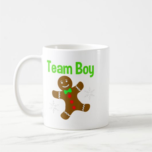 Mug Christmas Gender Reveal Gingerbread Cookie Team Bo (Gauche)