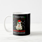 Mug Christmas Ghost I Prefer Halloween Ugly Xmas Men W (Gauche)