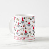 Mug Christmas Gift For Uncle, Gnome & Reindeer Pattern (Devant gauche)