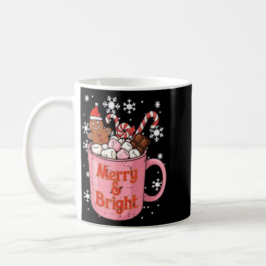 Mug Christmas Gingerbread Cocoa Merry Bright Xmas Wome (Gauche)