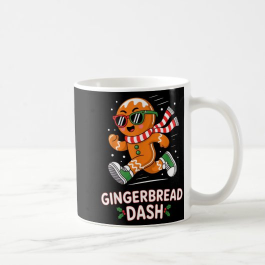 Mug Christmas Gingerbread Dash Running Runner Xmas Mar (Droite)