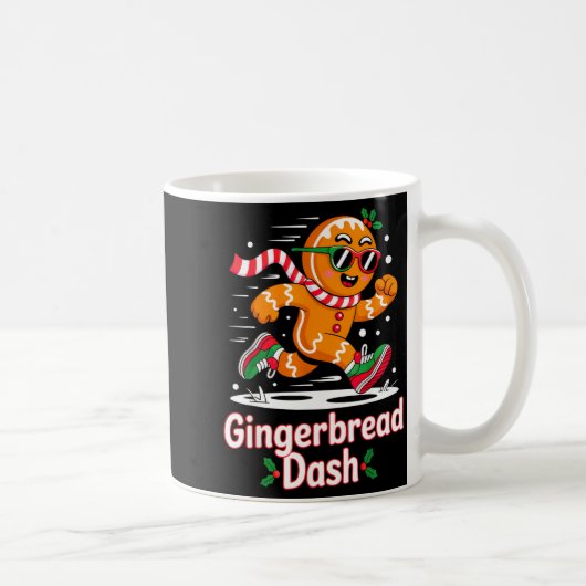Mug Christmas Gingerbread Dash Running Runner Xmas Mar (Droite)