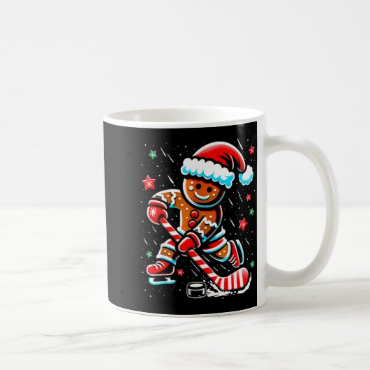 Mug Christmas Gingerbread Ice Hockey Srts Funny Xmas P (Droite)