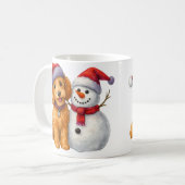 Mug Christmas Goldendoodle Snowman Winter Doodle Gift (Devant gauche)
