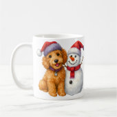 Mug Christmas Goldendoodle Snowman Winter Doodle Gift (Gauche)