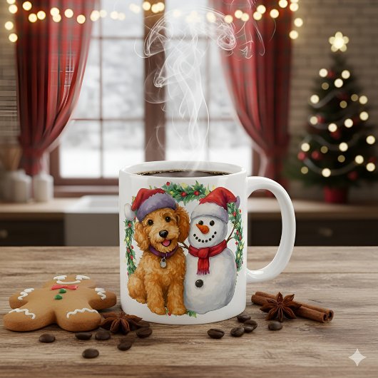 Mug Christmas Goldendoodle Snowman Winter Doodle Gift