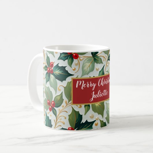Mug Christmas Holly (Devant gauche)