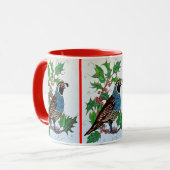 Mug Christmas Holly Quail (Devant gauche)