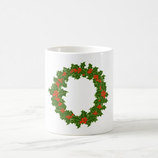 Mug Christmas Holly Wreath (Centre)