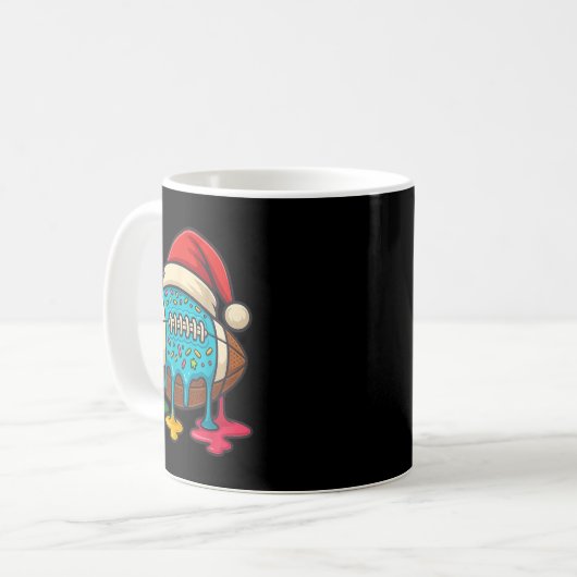 Mug Christmas Ice Cream Drip Boys Football Player Amer (Devant gauche)