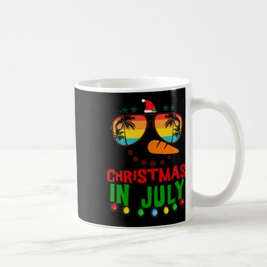 Mug Christmas In July Funny Snowman Beach Summer Hawai (Droite)