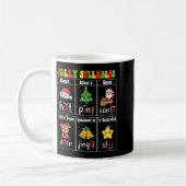 Mug Christmas Jolly Syllables Teacher Students Funny S (Gauche)