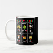 Mug Christmas Jolly Syllables Teacher Students Funny S (Gauche)
