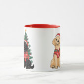 Mug Christmas Labrador Retriever Dogs (Centre)