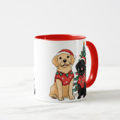 Mug Christmas Labrador Retriever Dogs (Devant droit)