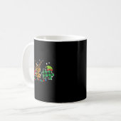 Mug Christmas Leopard Plaid Puzzle Autism Xmas Men Wom (Devant gauche)