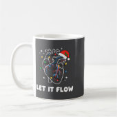 Mug Christmas Let It Flow Cardiac Heart Funny Nurse Ho (Gauche)