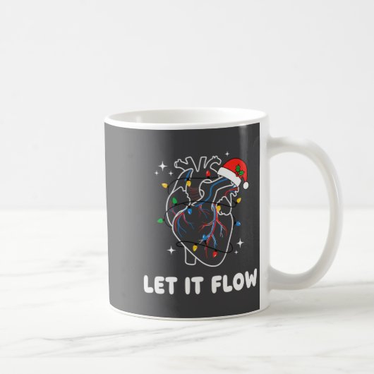 Mug Christmas Let It Flow Cardiac Heart Funny Nurse Ho (Droite)