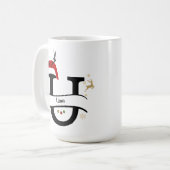 Mug Christmas Letter U Alphabet  (Devant gauche)