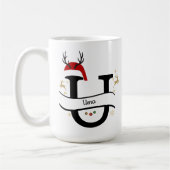 Mug Christmas Letter U Alphabet  (Gauche)