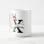 Mug Christmas Letter X Alphabet  (Devant gauche)