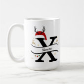 Mug Christmas Letter X Alphabet  (Gauche)