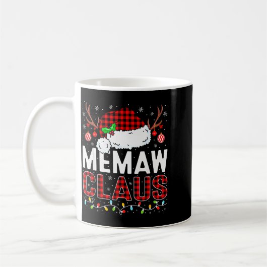 Mug Christmas Lights Memaw Claus Family Matching Xmas (Gauche)