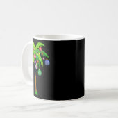 Mug Christmas Lights Palm Tree Fun Hawaii Beach Tropic (Devant gauche)