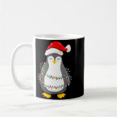 Mug Christmas Lights Penguin Wearing Xmas Hat - Pengui (Gauche)