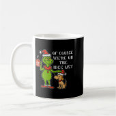 Mug Christmas List Santa, Funny Nice List Gift For Dog (Gauche)