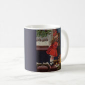 Mug Christmas Little Girl Téléphone Antique (Devant droit)