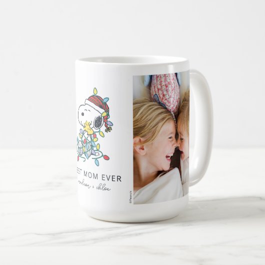Mug Christmas Love and Lights - Best Mom Photo (Devant droit)
