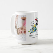 Mug Christmas Love and Lights - Meilleur papa photo (Devant gauche)