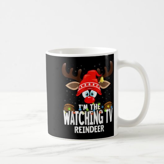 Mug Christmas Matching I'm The Watching Tv Reindeer  (Droite)