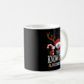 Mug Christmas Matching The Know It All Reindeer Family (Devant droit)