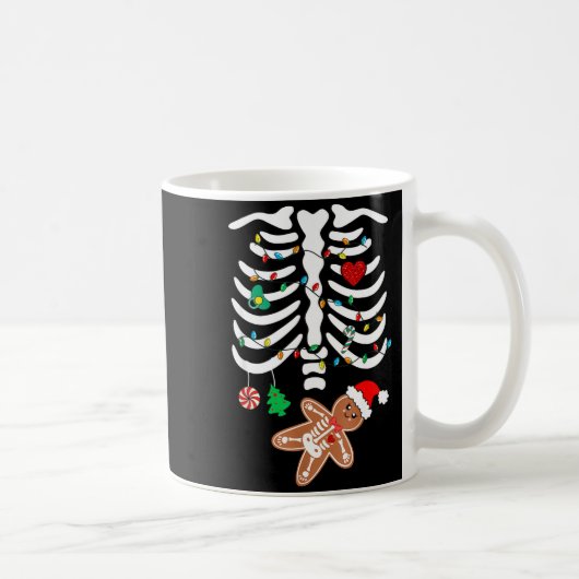 Mug Christmas Maternity Pregnancy Gingerbread Skeleton (Droite)