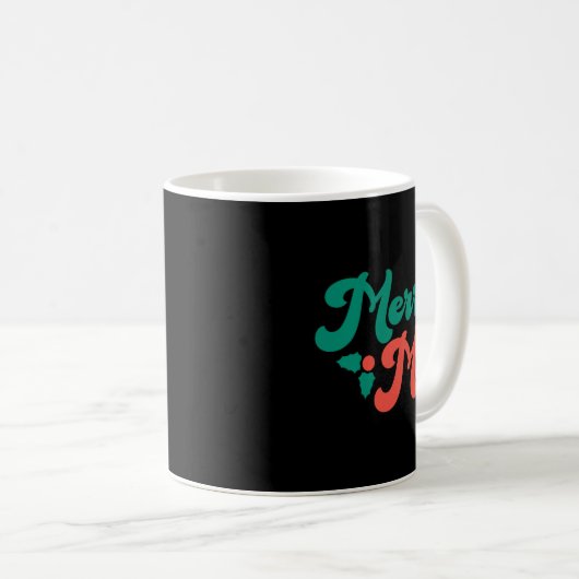 Mug Christmas Merry Mini Cute Modern Tygraphy Script B (Devant droit)