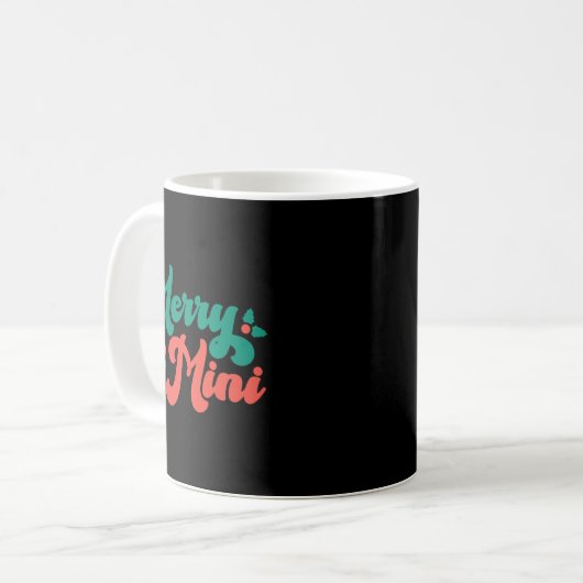 Mug Christmas Merry Mini Cute Modern Tygraphy Script B (Devant gauche)