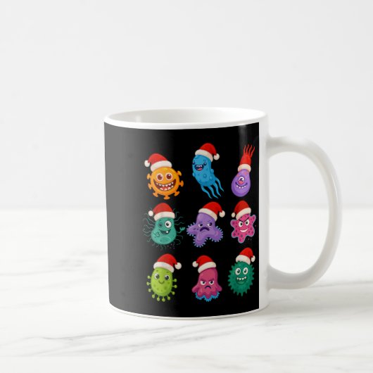 Mug Christmas Microbiology Bacteria Santa Science Xmas (Droite)