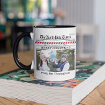 Mug Christmas mignon photo Whimsical Newspaper Imprime<br><div class="desc">Ce design comprend un joli Noël amusant et drôle, un modèle photo design tendance, un sucre de canne rouge et blanc, un pôle nord de Santa Claus, un journal amusant imprimé, une idée de cadeau cool unique créative, une photo de Noël personnalisée mug, personnalisers idée cadeau personnalisé, café thé boisson,...</div>