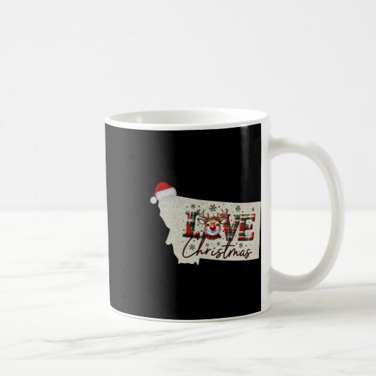 Mug Christmas Montana Xmas State Map Montana Christmas (Droite)