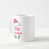 Mug Christmas Nice Naughty 67 Brainrot Funny 6-7 Meme (Devant gauche)